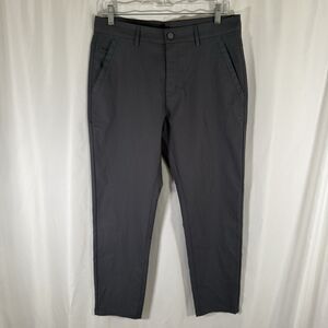 Marcus Pierce Pants Men's 31x28 Solid Grey Tech Feel Flat Front Pockets